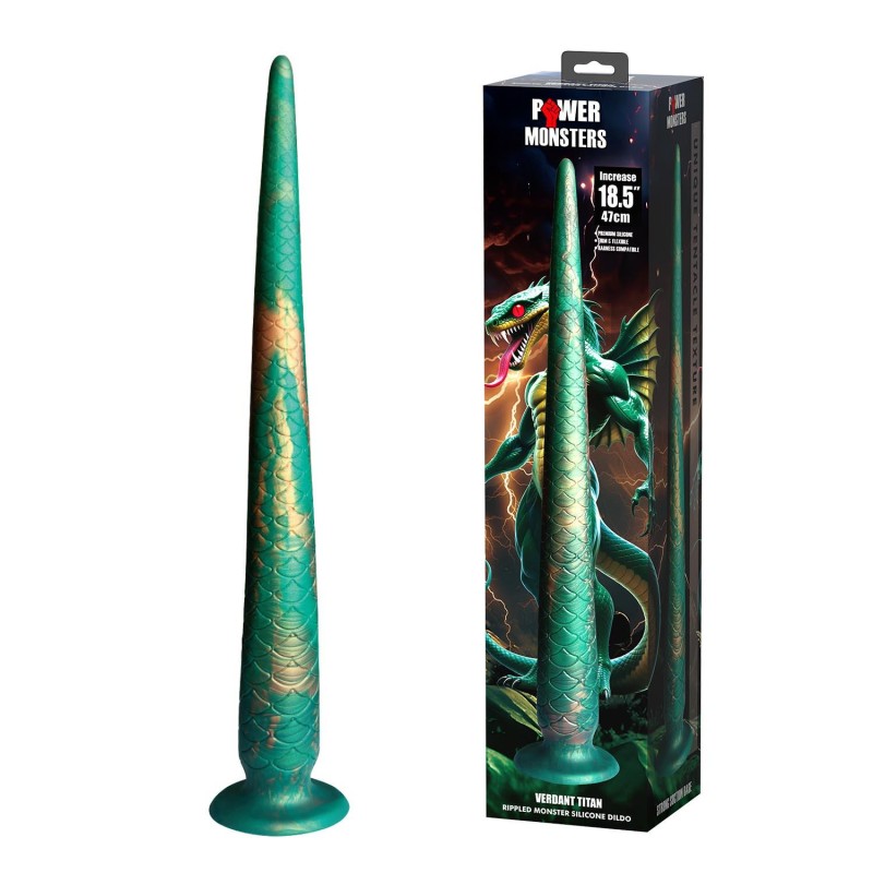 Power Monsters Verdant Titan – Dildo Potwór XXL - 47 cm