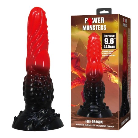 Power Monsters Fire Dragon – Dildo Smocze XXL - 24.5 cm