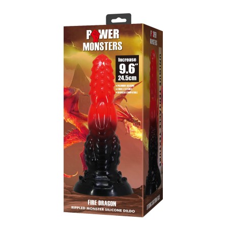 Power Monsters Fire Dragon – Dildo Smocze XXL - 24.5 cm