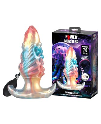 Power Monsters Ebon Leviathan – Dildo Potwór - Pompowane XXL - 18 cm