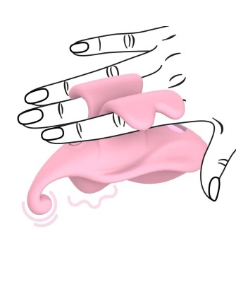 Finger Dual Vibrator - Wibrator Łechtaczkowy na Palec - Różowy
