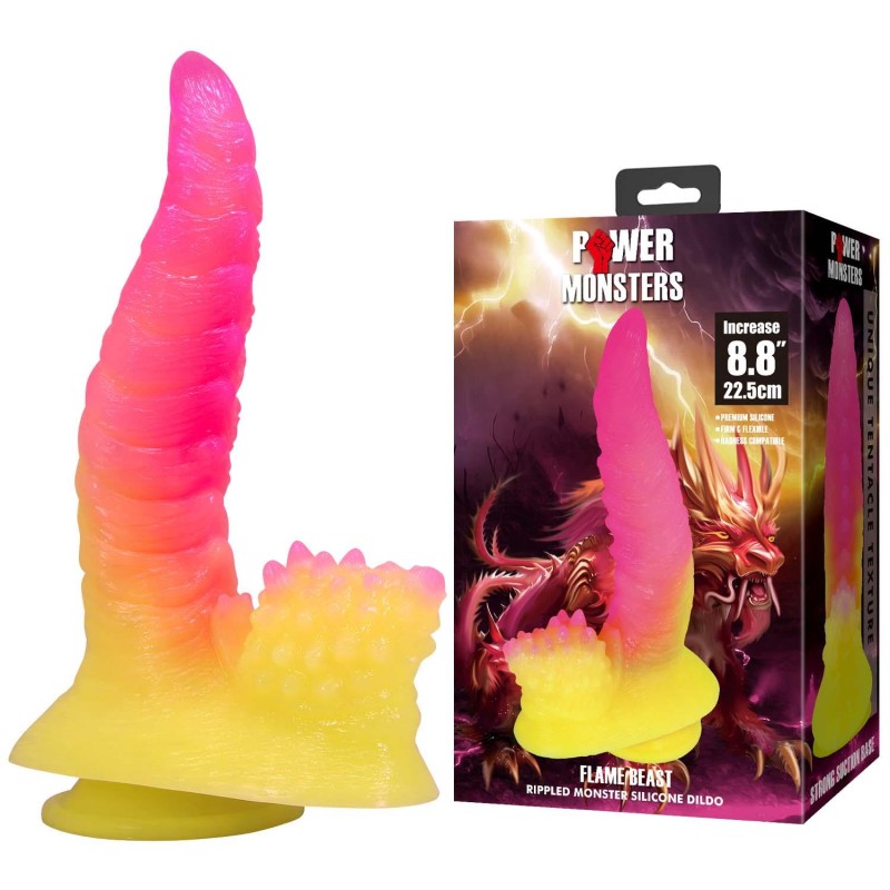 Power Monsters Flamebeast – Dildo Potwór XXL - 22.5 cm