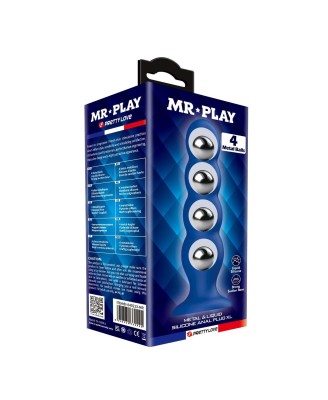 Mr. Play Metal & Liquid - Koralik Analny z 4 Metalowymi Kulkami