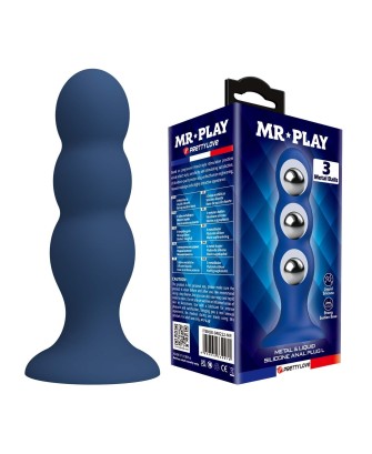 Mr. Play Metal & Liquid - Koralik Analny z Metalowymi Kulkami