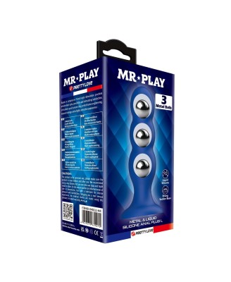 Mr. Play Metal & Liquid - Koralik Analny z Metalowymi Kulkami