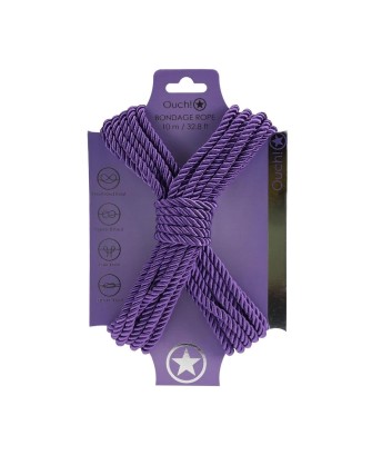 Ouch! Polyester Bondage Rope - Sznur do Krepowania - 10 m - Fiolet