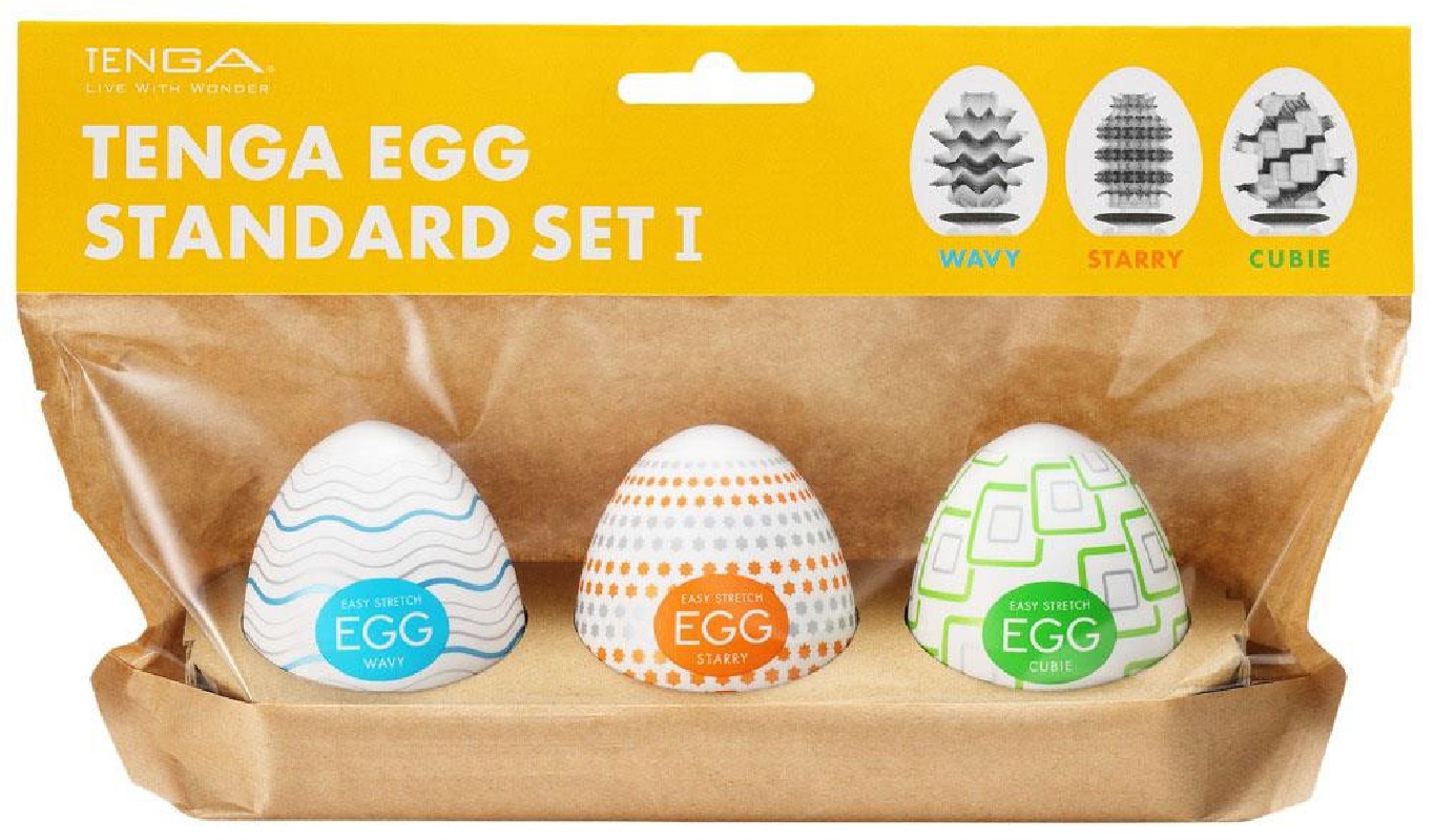 Tenga Egg Standard - Zestaw Jajeczek Masturbacyjnych - 3 sztuki