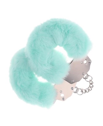 Heavy-duty Fluffy Handcuffs - Powder Green