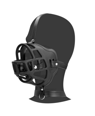 Muzzle with Removable Ball Gag - Black