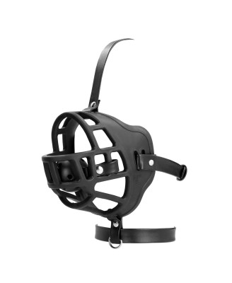 Muzzle with Removable Ball Gag - Black