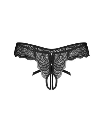 Obsessive Trinise Stringi Otwarte - Czarne - S/M