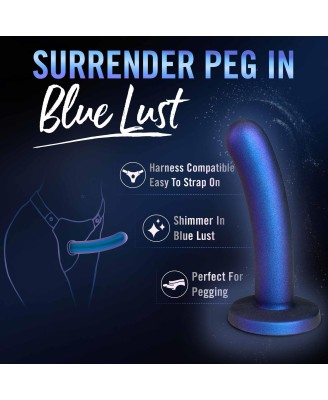 Blush TEMPTASIA SURRENDER PEG - Proste Dildo do Strapon - Niebieskie