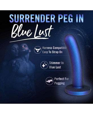 Blush TEMPTASIA SURRENDER PEG - Proste Dildo do Strapon - Niebieskie