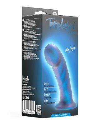 Blush TEMPTASIA REBELLION PEG - Dildo do Uprzęży Strapon - Niebieski