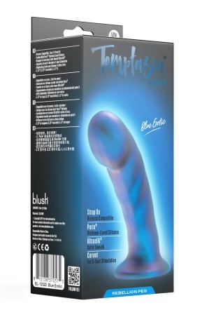 Blush TEMPTASIA REBELLION PEG - Dildo do Uprzęży Strapon - Niebieski