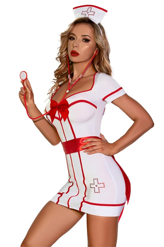 Sexy Nurse Costume - Strój Seksownej Pielęgniarki - 5 elementów