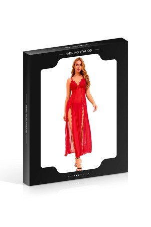 Paris Hollywood - Długa Sukienka z Tiulu - Czerwona