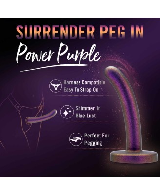 Blush Temptasia Surrender Peg - Dildo do Strapon - Fiolet - 12cm