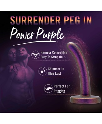 Blush Temptasia Surrender Peg - Dildo do Strapon - Fiolet - 12cm