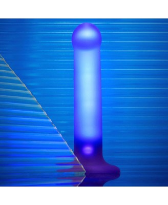 GLOW-LED DILDO PURPLE - M