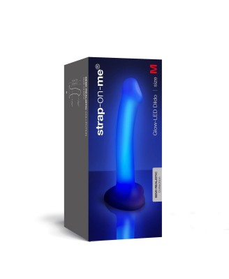 GLOW-LED DILDO PURPLE - M