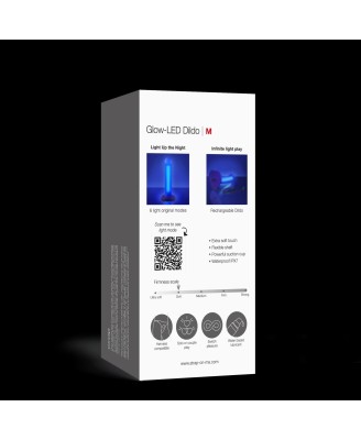 GLOW-LED DILDO PURPLE - M