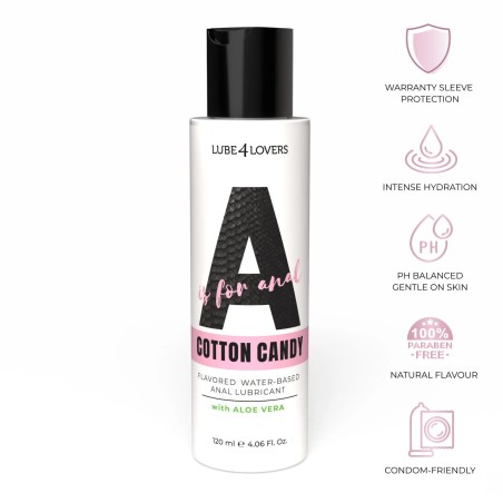 A Is for Cotton Candy - Wodny Lubrykant Analny o zapachu Waty Cukrowej - 120 ml