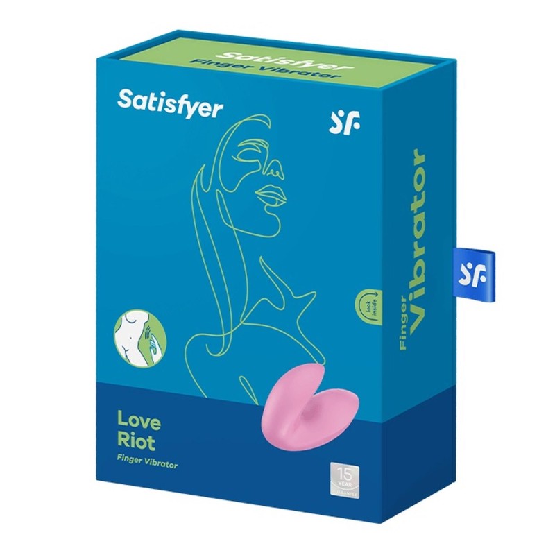 Satisfyer Love Riot - Wibrator na Palec - Różowy