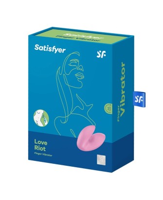 Satisfyer Love Riot - Wibrator na Palec - Różowy