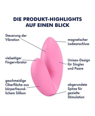 Satisfyer Love Riot - Wibrator na Palec - Różowy