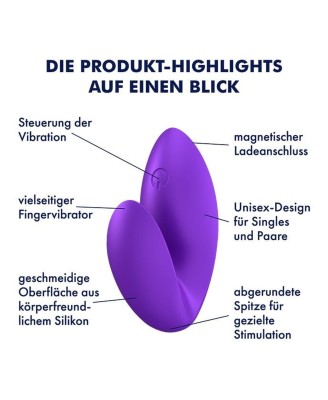 Satisfyer Love Riot - Wibrator na Palec - Fioletowy