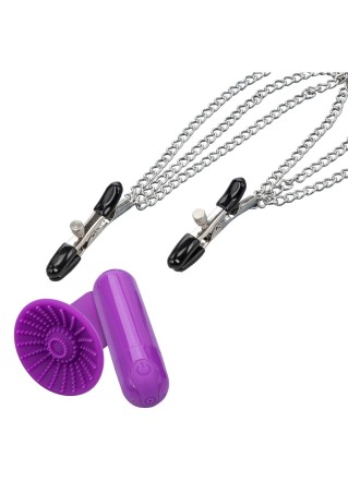 Passion Collection - Mini Wibrator i Klamerki na Sutki