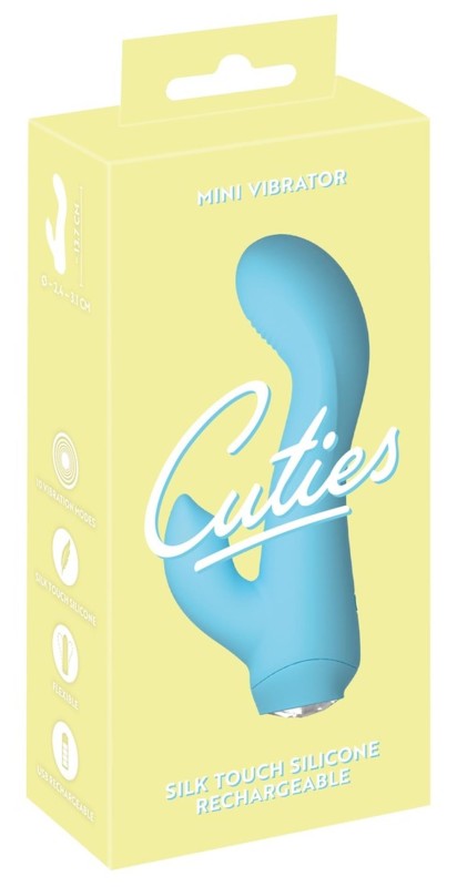 Cuties Mini Vibrator 4 - Mini Wibrator Króliczek - Niebieski