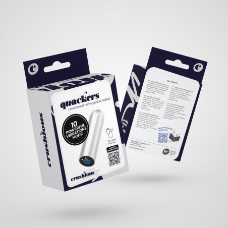 CRUSHIOUS QUACKERS - Mini Wibrator - Srebrny