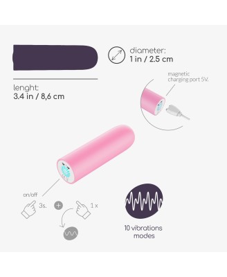QUACKERS USB RECHARGEABLE VIBRATING BULLET PINK CRUSHIOUS