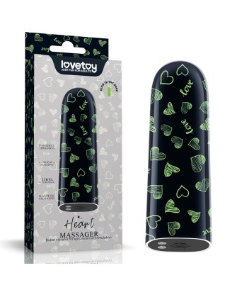 Glow-in-the-dark - Mini Wibrator Świecący w Ciemności - Serca