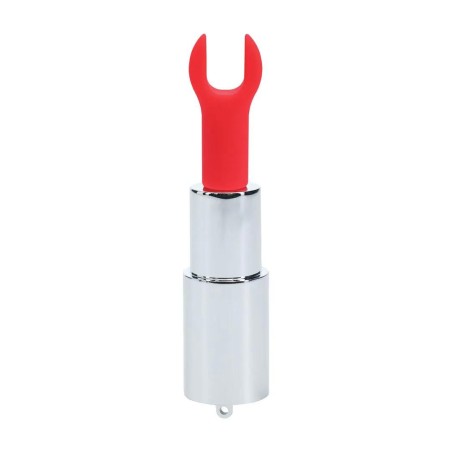 Angel - Mini Wibrator Szminka z 4 końcówkami - Srebrny