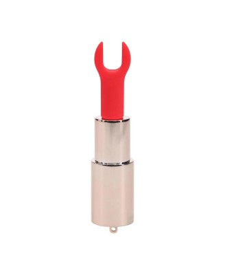 Angel - Mini Wibrator Szminka z 4 końcówkami - Różowy