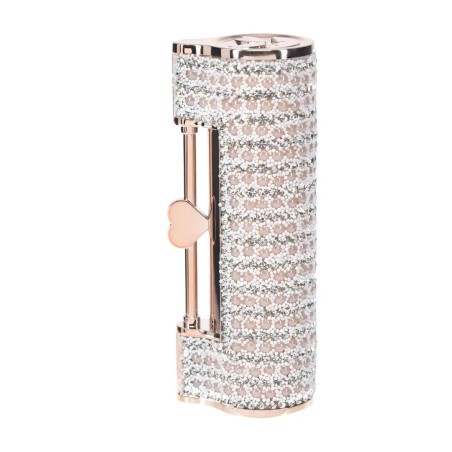 Angel - Mini Wibrator Szminka z 4 końcówkami - Różowy