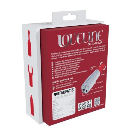 Tiffany - Mini Wibrator Szminka z 4 końcówkami - Niebieski