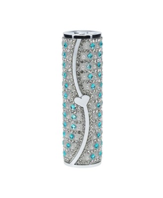 Tiffany - Mini Wibrator Szminka z 4 końcówkami - Niebieski