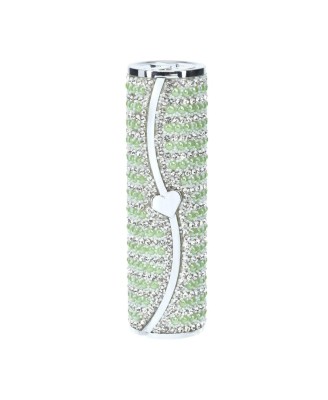 Candy - Mini Wibrator Szminka z 4 końcówkami - Zielony