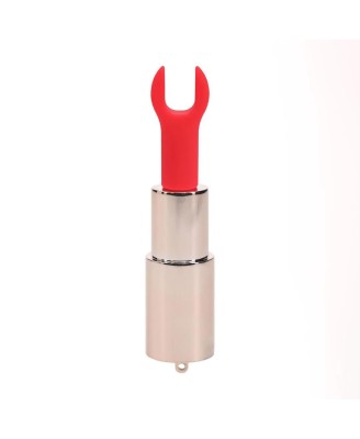 Candy - Mini Wibrator Szminka z 4 końcówkami - Różowy