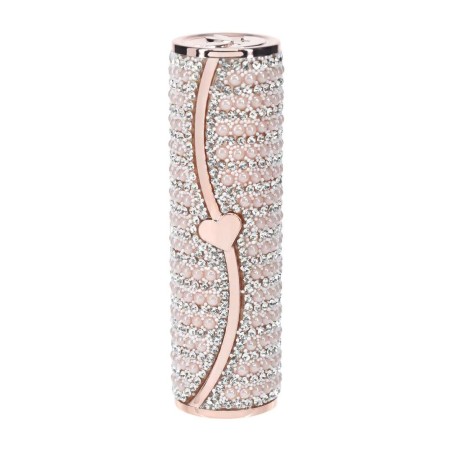 Candy - Mini Wibrator Szminka z 4 końcówkami - Różowy