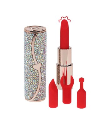 Sparkle - Mini Wibrator Szminka z 4 końcówkami