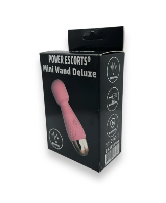 Power Escorts - Mini Wand De Luxe Pink - Mini Wibrator Różdżka - Różowa