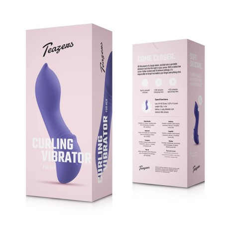 Teazers – Curling Mini Vibrator - Mini Wibrator - Fioletowy