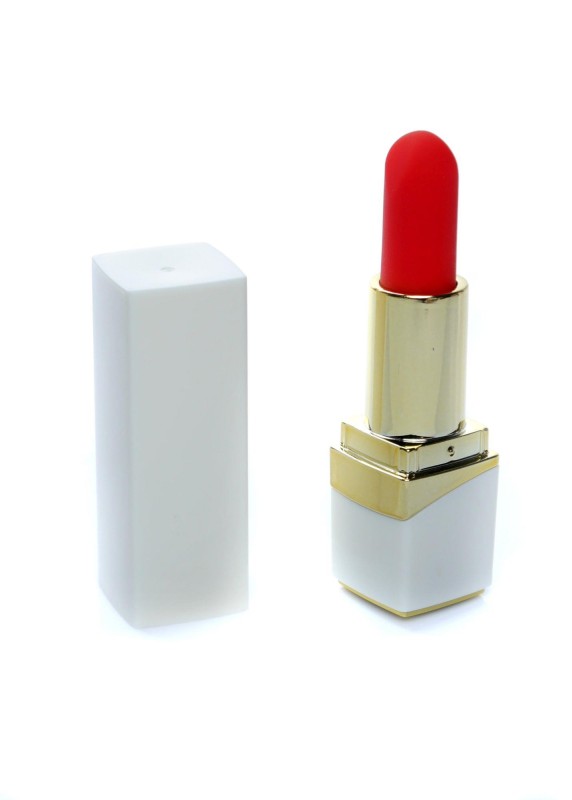 Lipstick Vibrator - Mini Wibrator Szminka - Biały