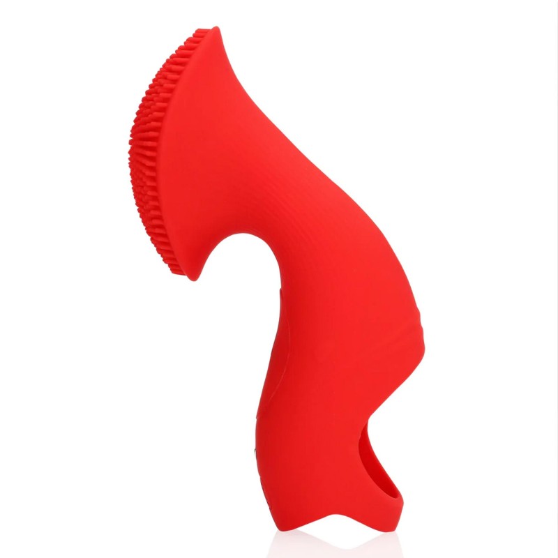 Textured Finger Vibrator - Jajeczko Stymulujące na palec - Czerwone