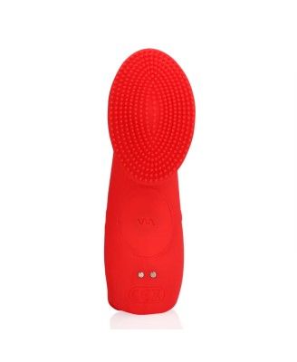 Textured Finger Vibrator - Jajeczko Stymulujące na palec - Czerwone